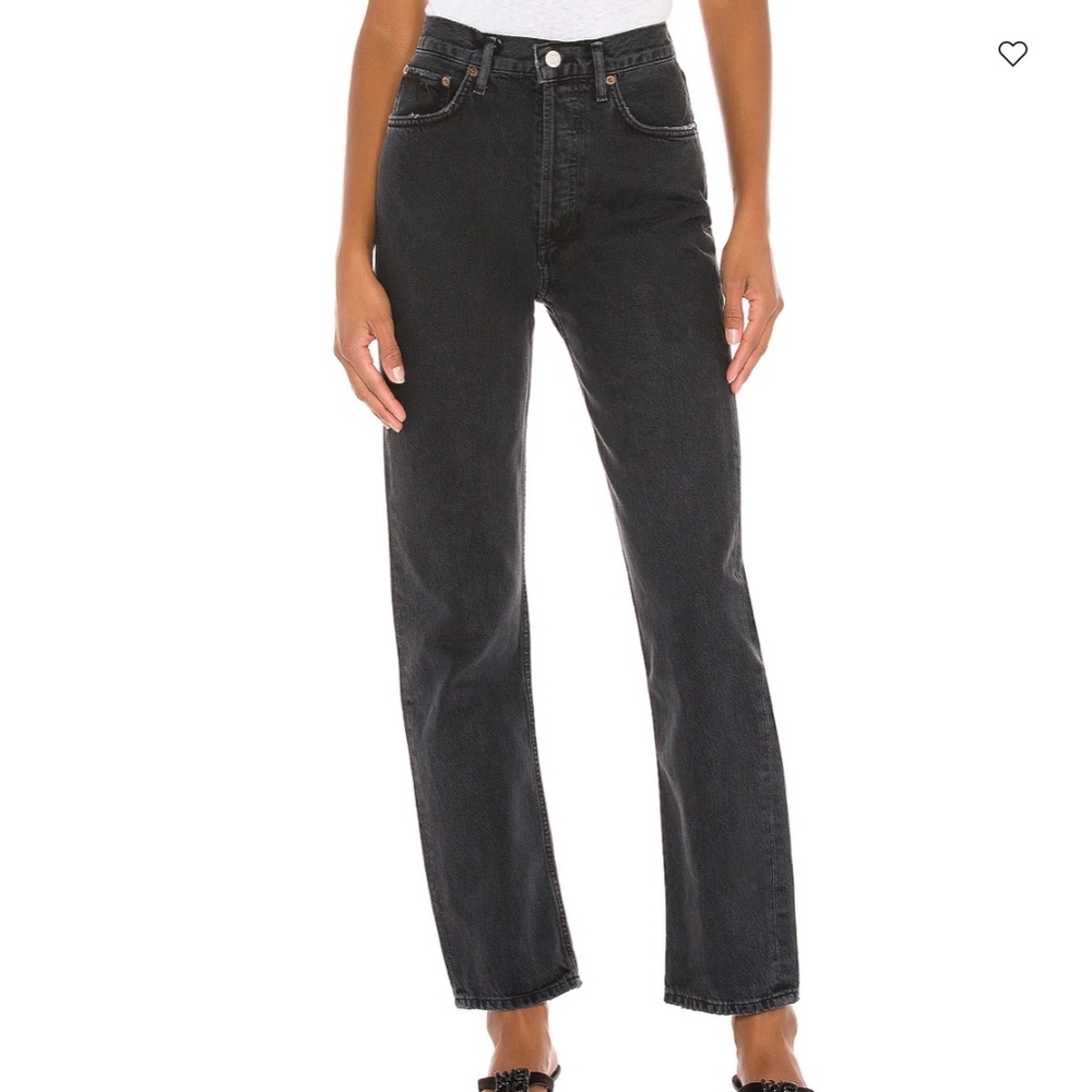 Black 90s Pinch Waist Agolde Jeans